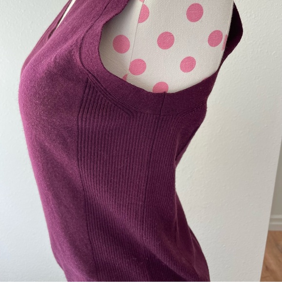 Faconnable Sweater Vest Maroon Crimson V-Neck Women’s XS - Picture 3 of 8